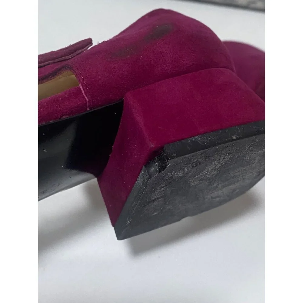 Salvatore Ferragamo Suede D'orsay in Rasberry Size 7
